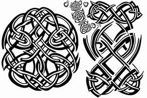 Celtic knot forest tattoo idea