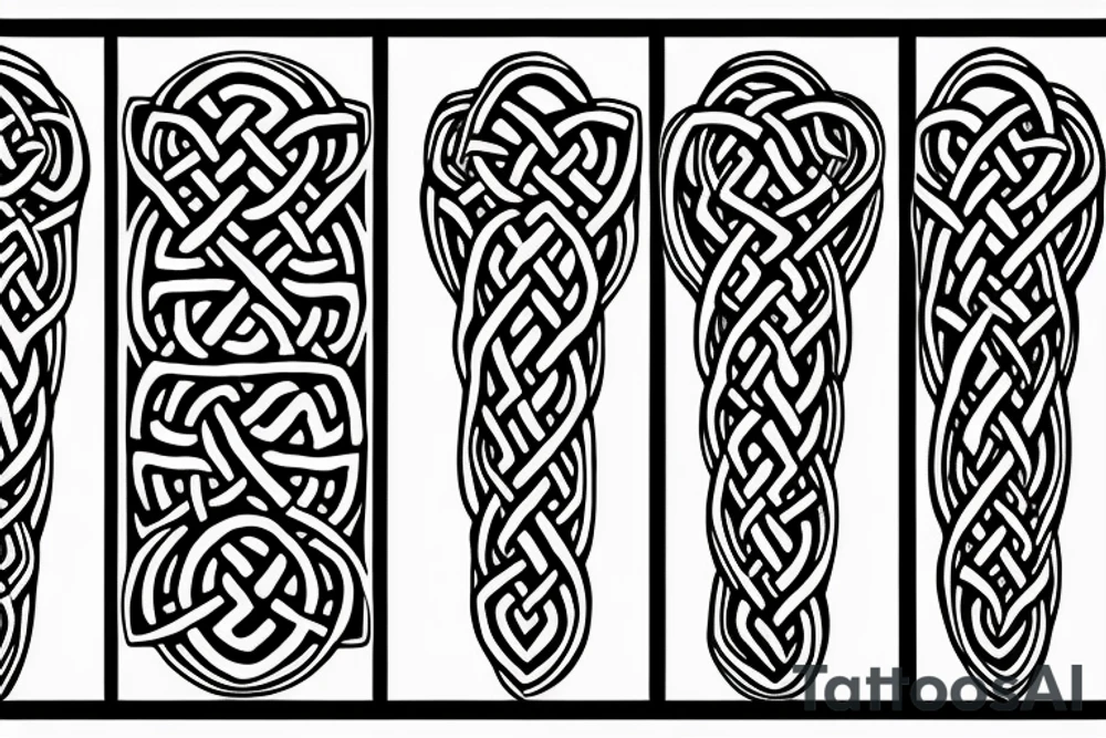 Celtic knot forest tattoo idea