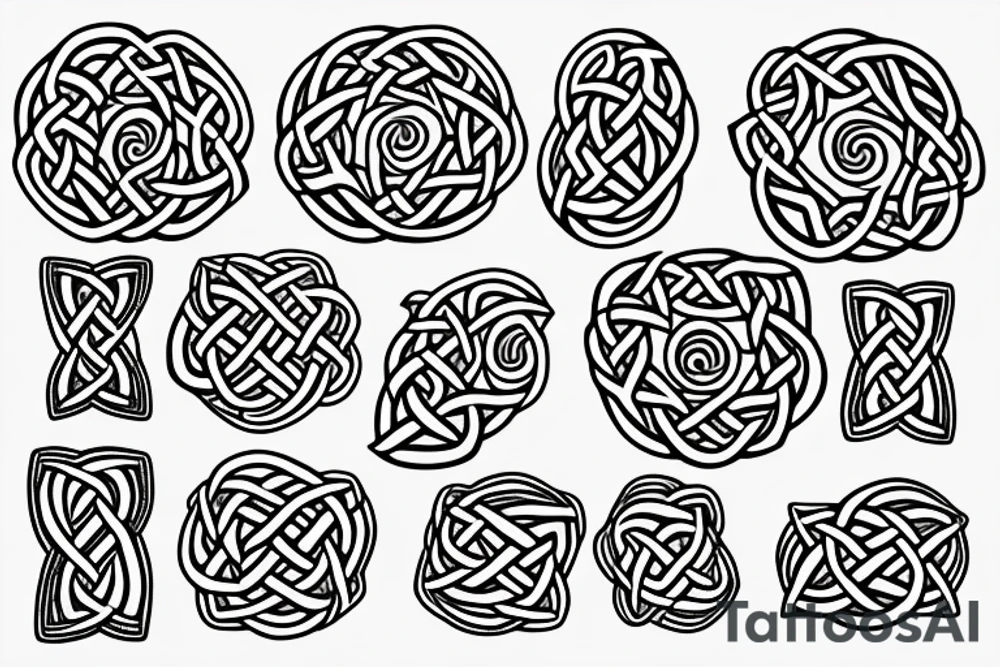 Celtic knot in forest tattoo idea