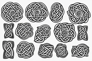 Celtic knot in forest tattoo idea