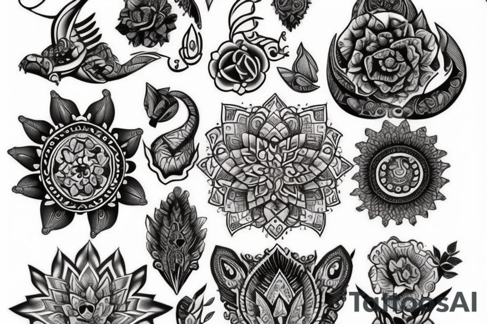 Design the name "MAHSA" tattoo idea