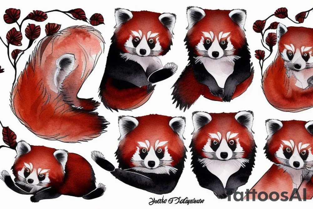 Red panda tattoo idea