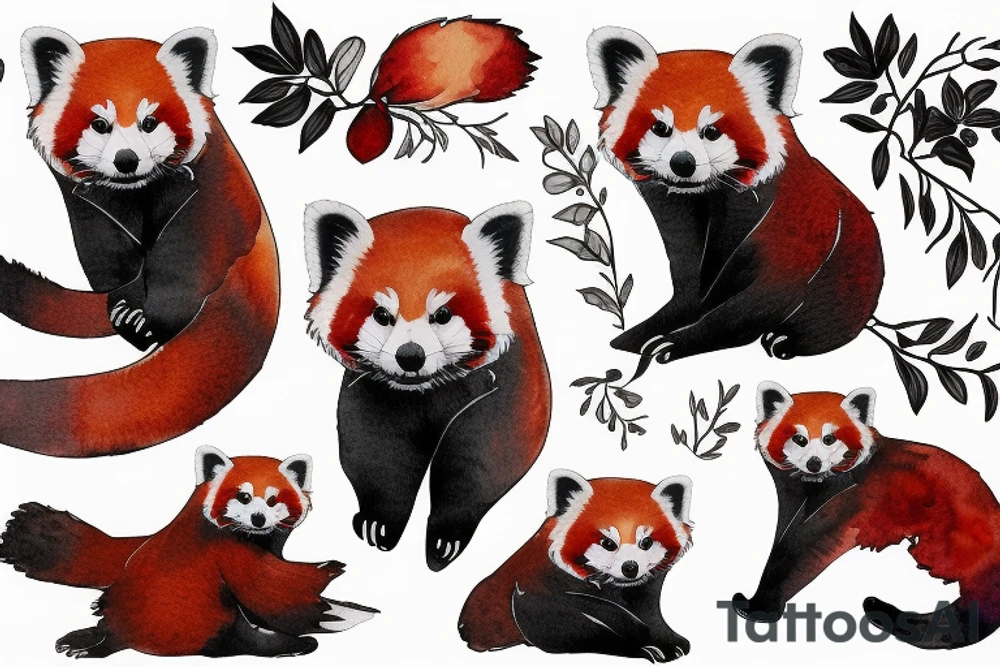Red panda tattoo idea