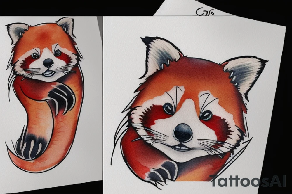 Red panda tattoo idea