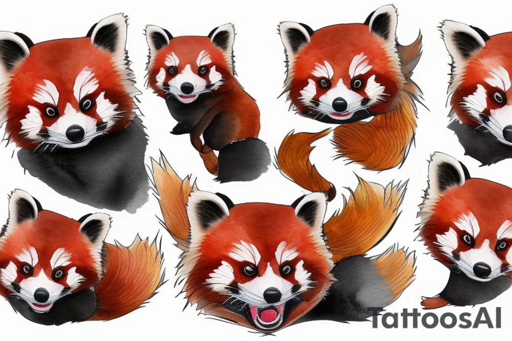 Red panda tattoo idea