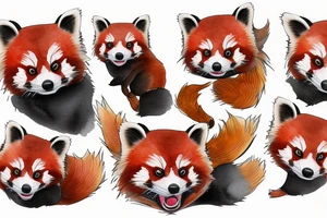 Red panda tattoo idea