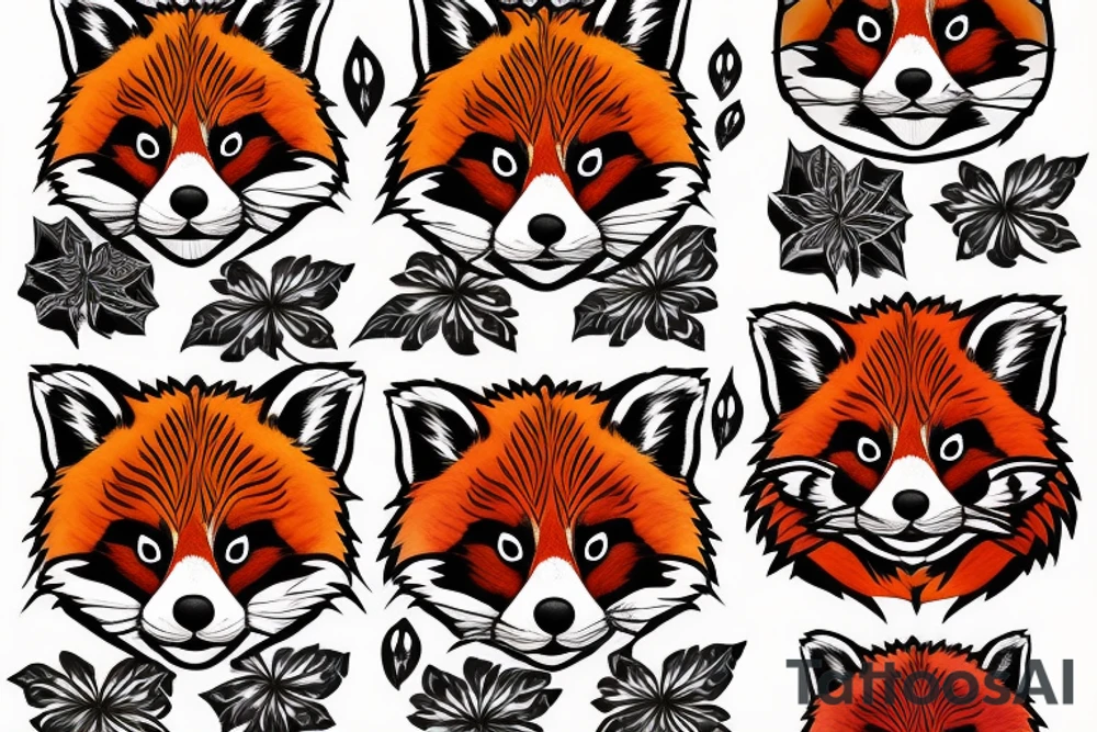 Red panda tattoo idea