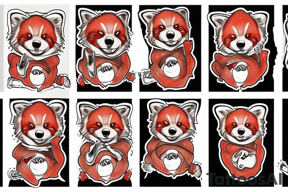 Red panda tattoo idea