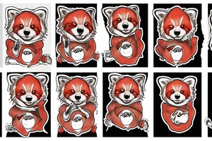 Red panda tattoo idea