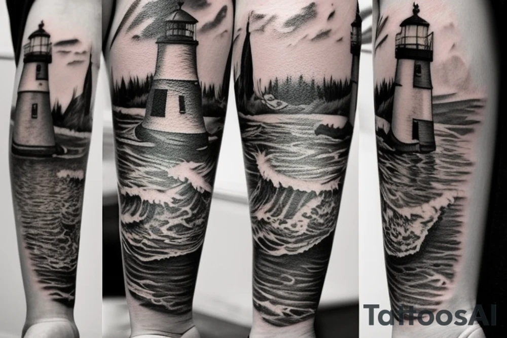 Lighthouse tattoo idea