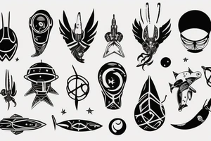 Spaceship tattoo idea