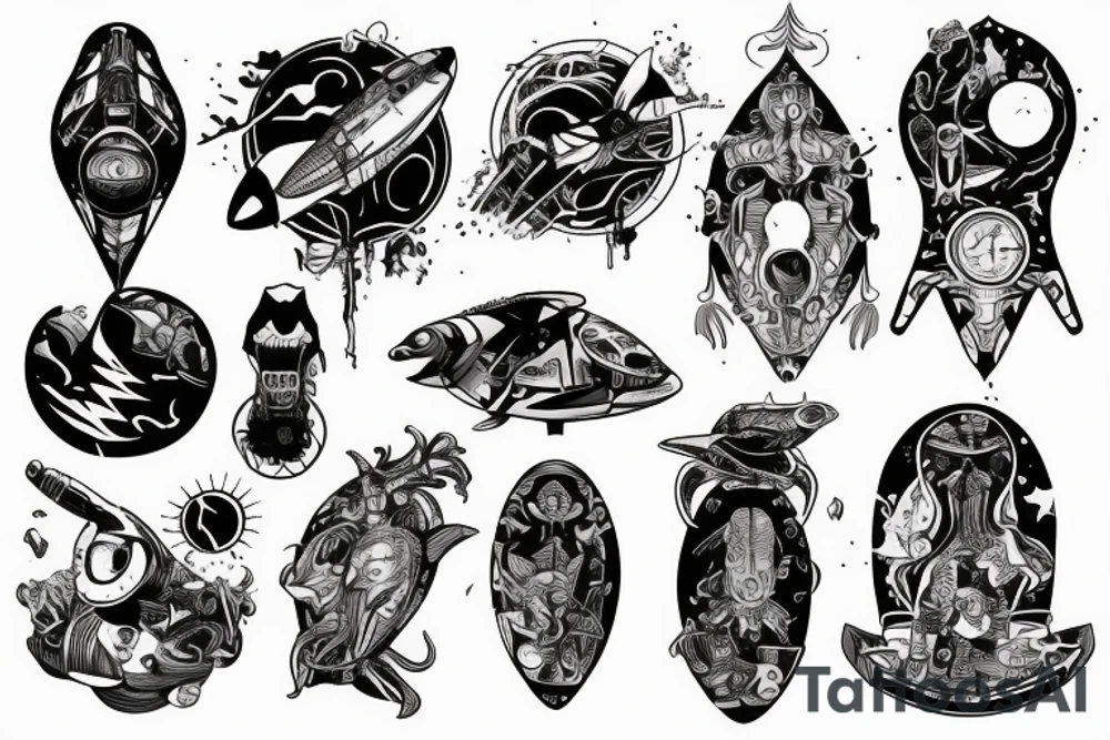 Spaceship tattoo idea