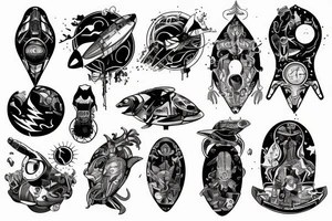 Spaceship tattoo idea