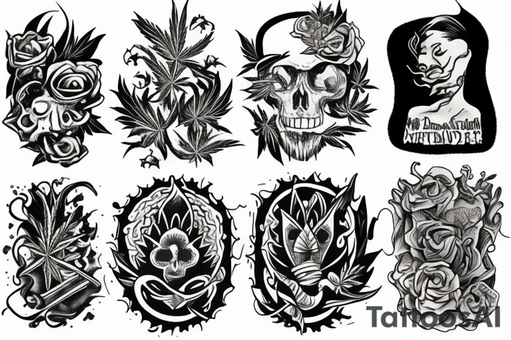 Weed motivation tattoo idea