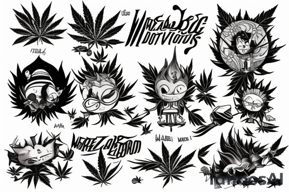 Weed motivation tattoo idea