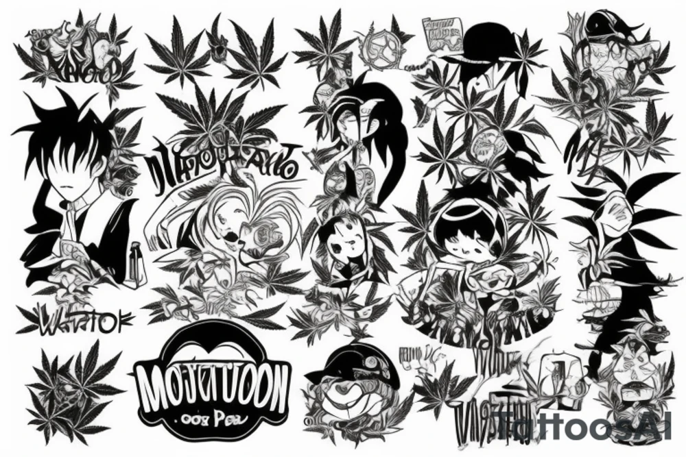 Weed motivation tattoo idea
