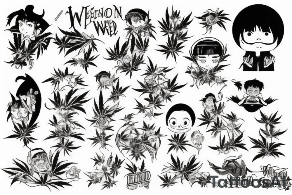 Weed motivation tattoo idea