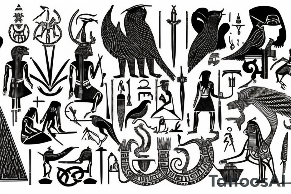 Norse mythology blended into ancient egypt tattoo idea Norse mythology blended into ancient egypt tattoo idea