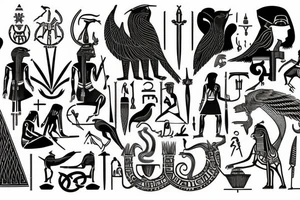 Norse mythology blended into ancient egypt tattoo idea