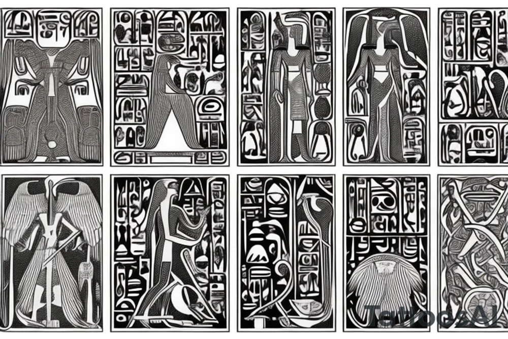 Norse mythology blended into ancient egypt tattoo idea
