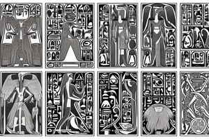 Norse mythology blended into ancient egypt tattoo idea