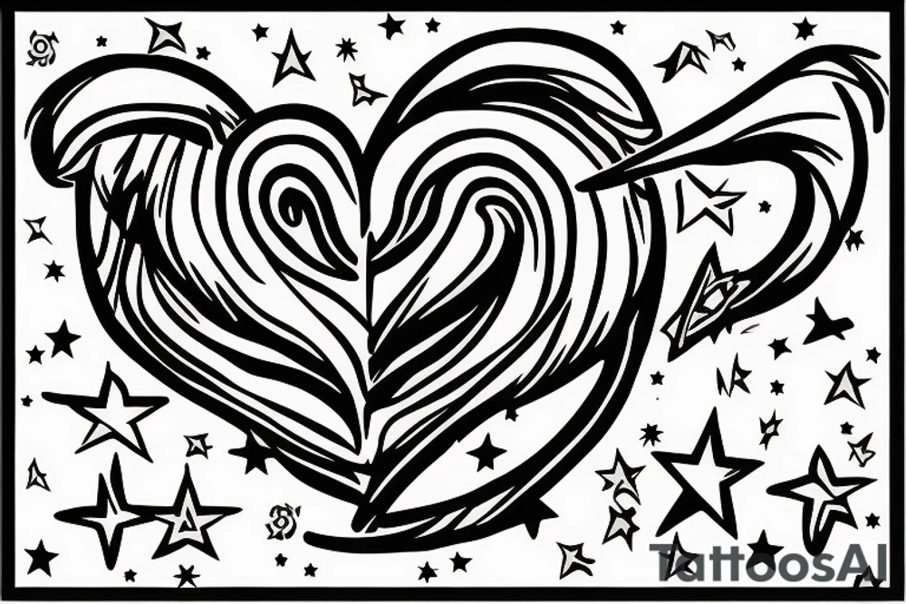 Piece symbol. Angel baby boy. His name is Fiete. Infinity symbol. Stars tattoo idea