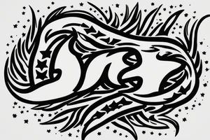 Piece symbol. Angel baby boy. His name is Fiete. Infinity symbol. Stars tattoo idea