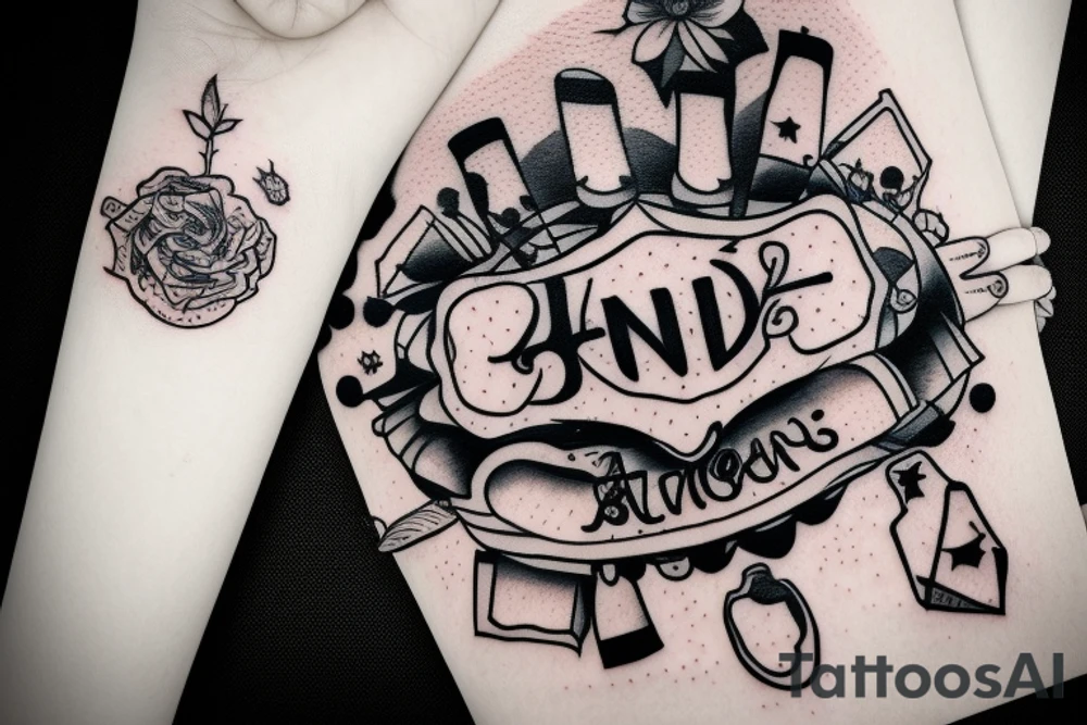 Piece sign CND tattoo idea