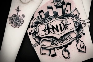 Piece sign CND tattoo idea
