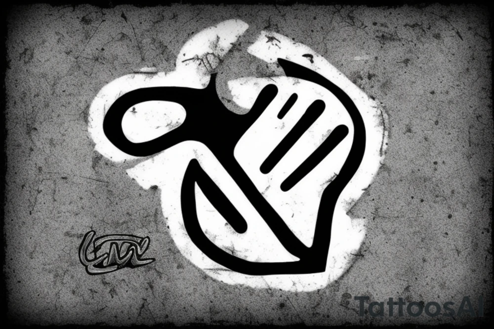 Piece sign CND tattoo idea