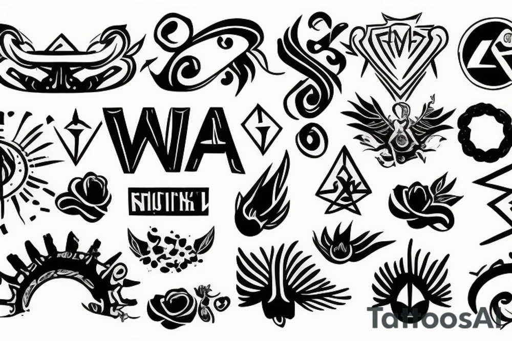 A piece sign tattoo idea