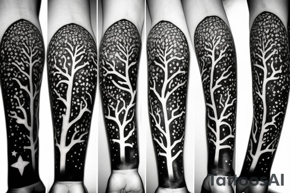 A tree and stars tattoo idea