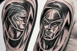 a spartan returning from combat tattoo idea