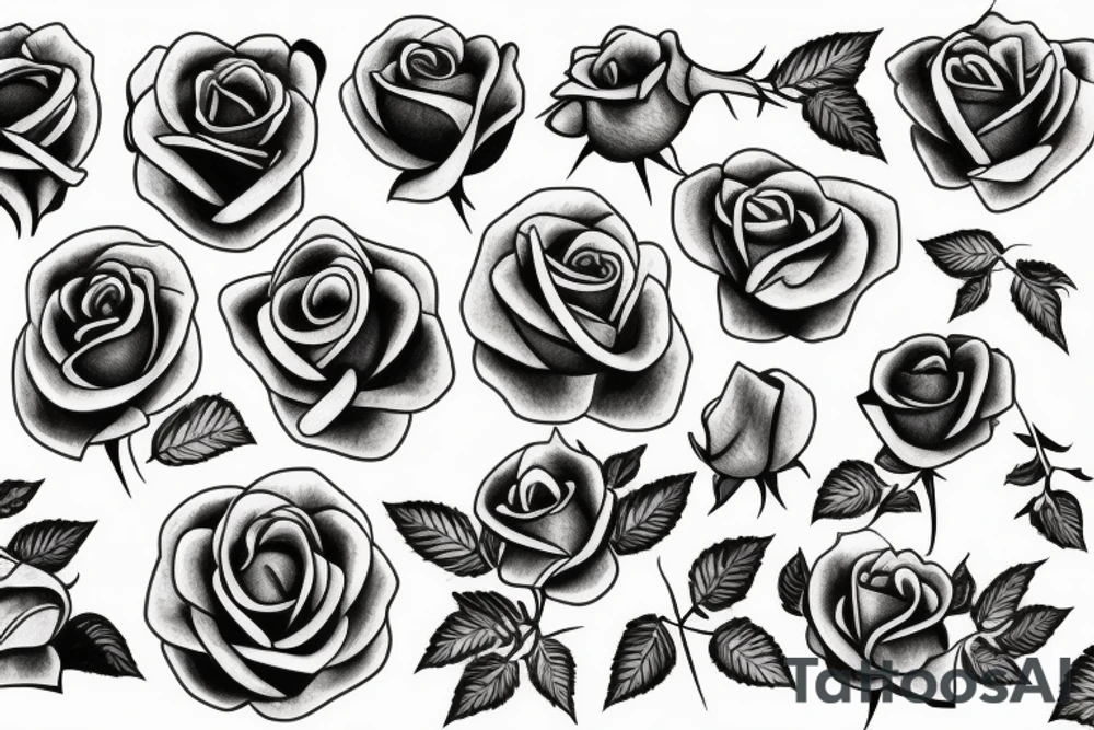 a blossoming rose tattoo idea
