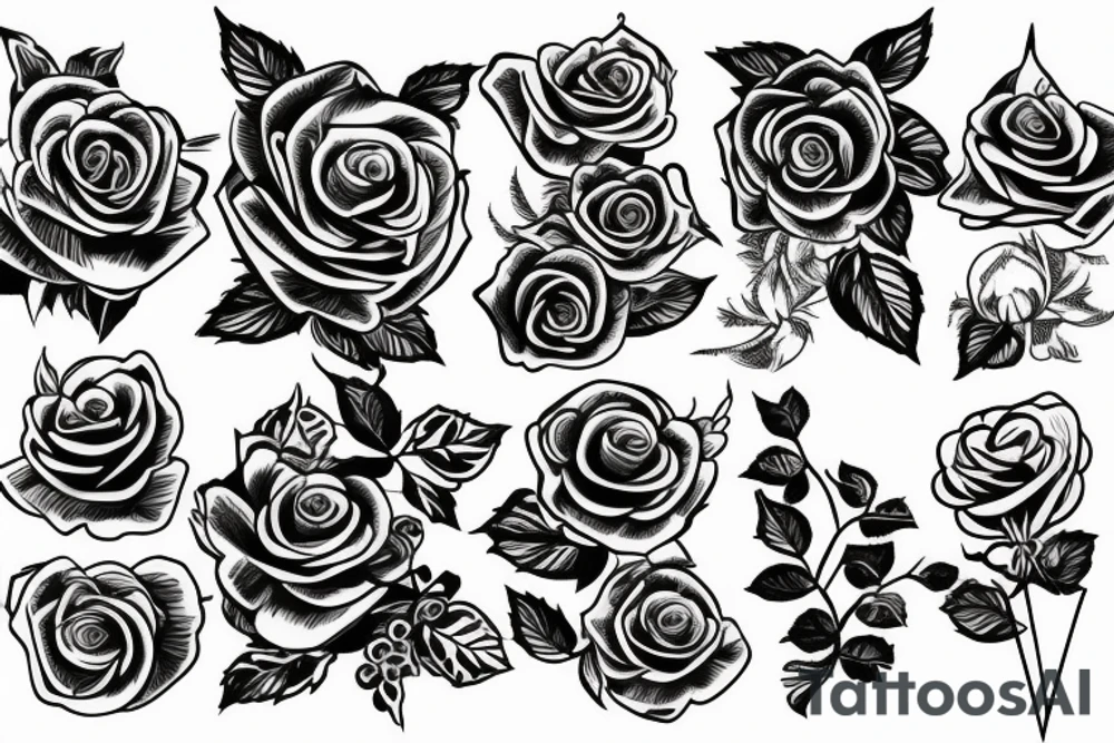 a blossoming rose tattoo idea