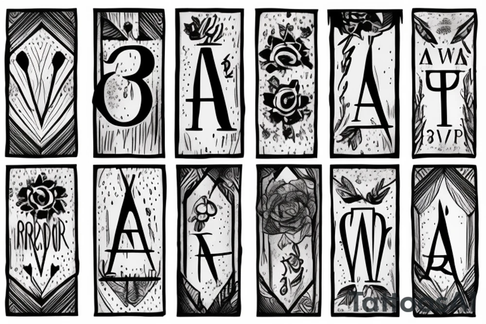 Want a 3 by 7 arrow with the word Carder above it tattoo idea