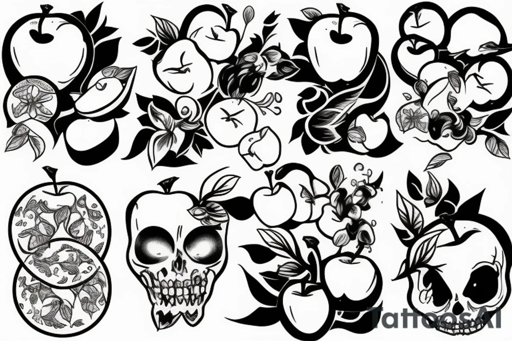 And exploding apple tattoo idea