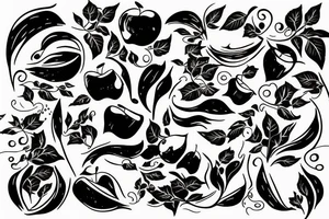 And exploding apple tattoo idea