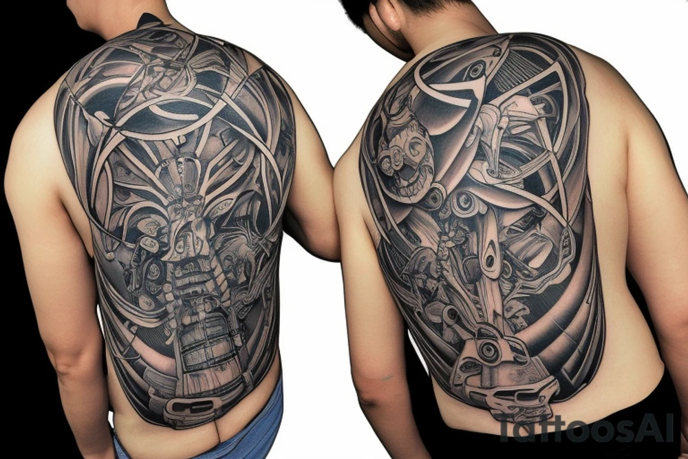 school backpack tattoo idea