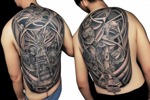 school backpack tattoo idea