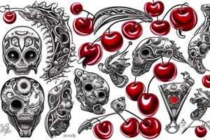 traditional cherry tattoo idea