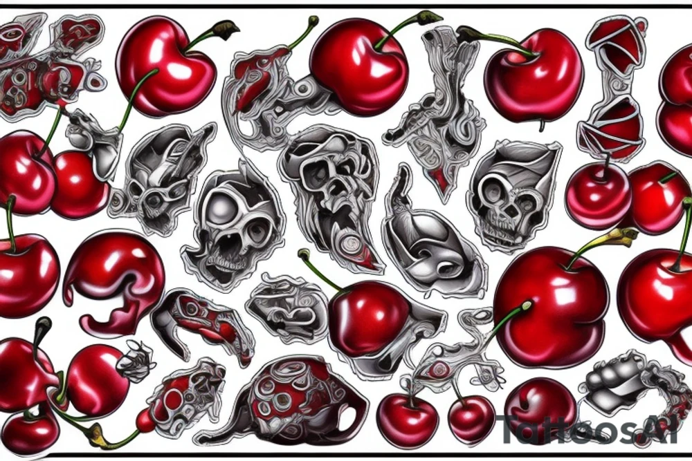 traditional cherry tattoo idea