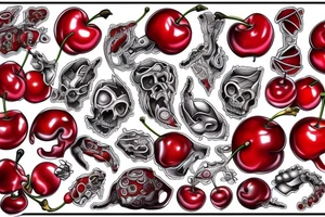 traditional cherry tattoo idea
