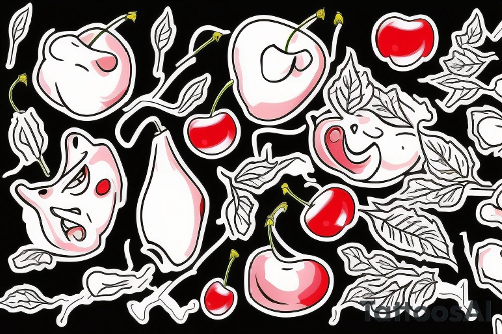 traditional cherry tattoo idea