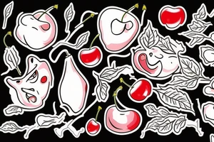 traditional cherry tattoo idea