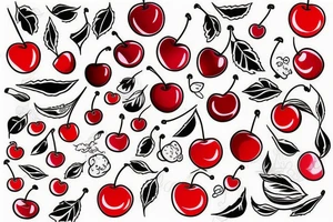 traditional cherry tattoo idea