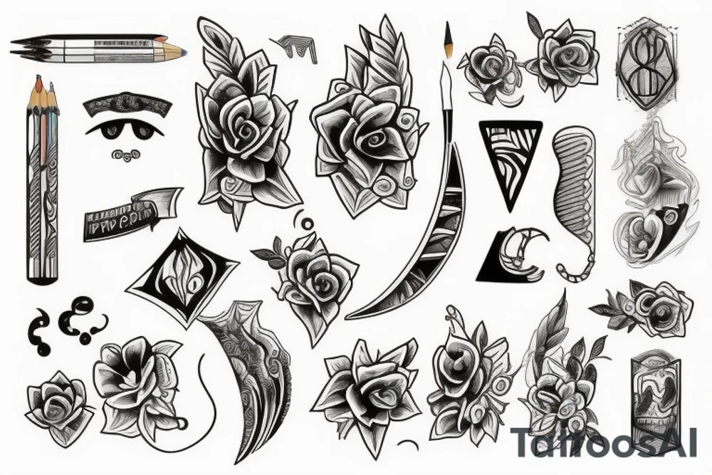 pencil tattoo idea