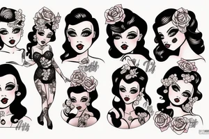 pinup doll tattoo idea