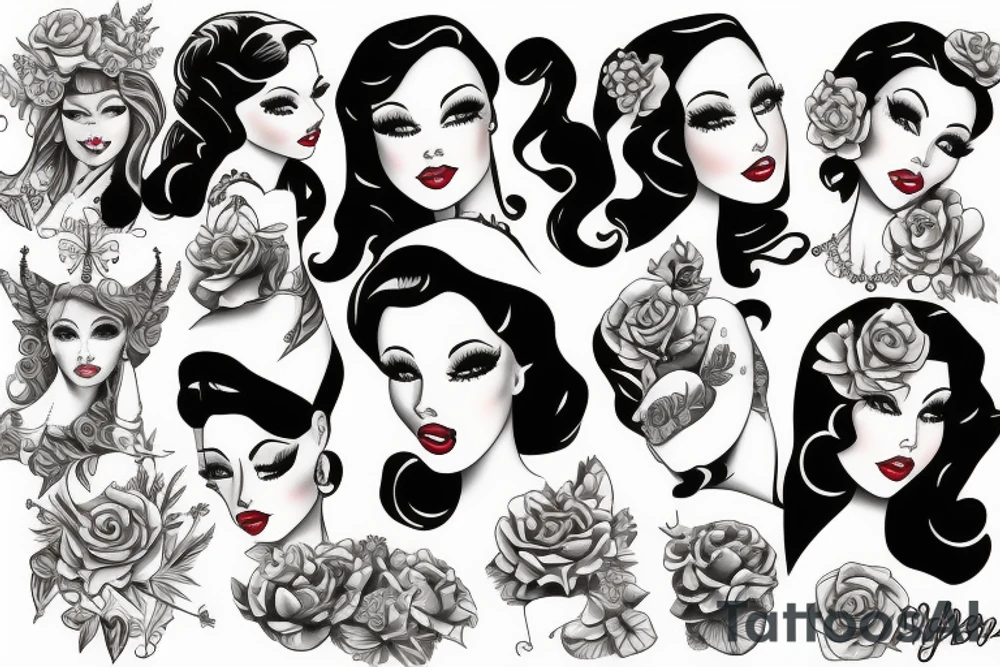 pinup doll tattoo idea