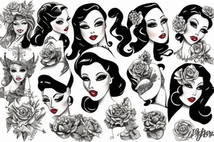 pinup doll tattoo idea